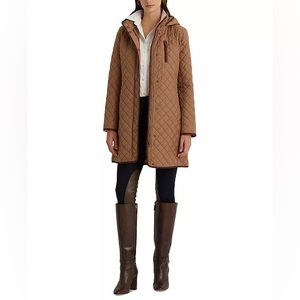 RALPH LAUREN Women's Quilted Coat, Regular & Petite Sz. M